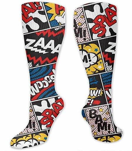Comic Book Compression Socks