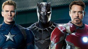Captain America, Black Panther and Iron Man